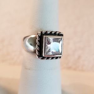 Silpada Sterling silver and  cubic zirconia ring
